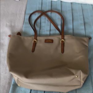 Tan canvas Lauren purse